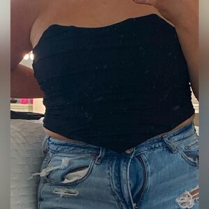 SHEIN MOD Bandana Hem Tube Corset